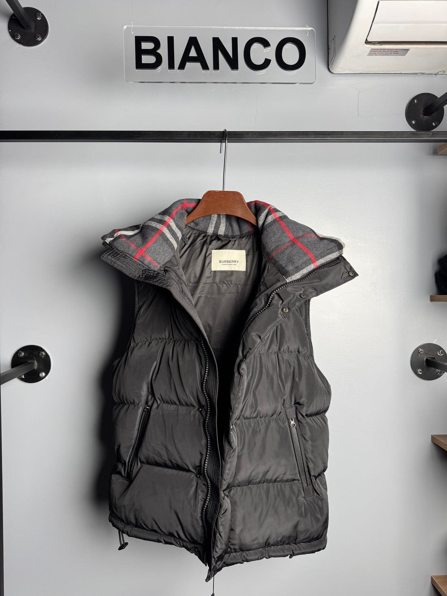 Burberry Signature Check Puffer Jacket – Black