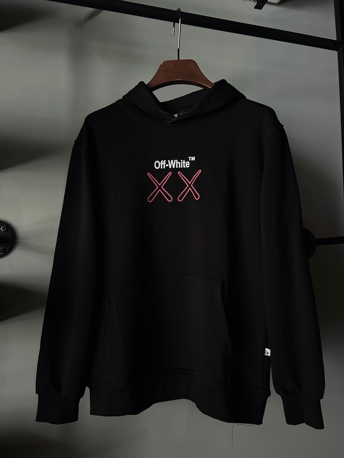 Off- white stamp Hoodie “black”