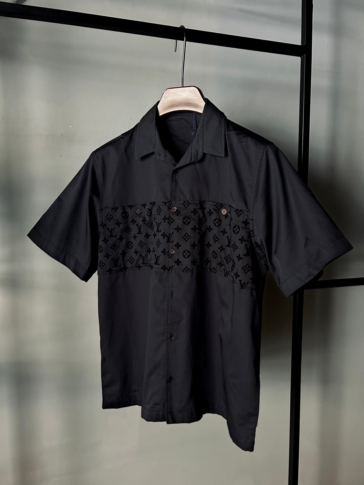LOUIS VUTTION geometric-pattern cotton shirt