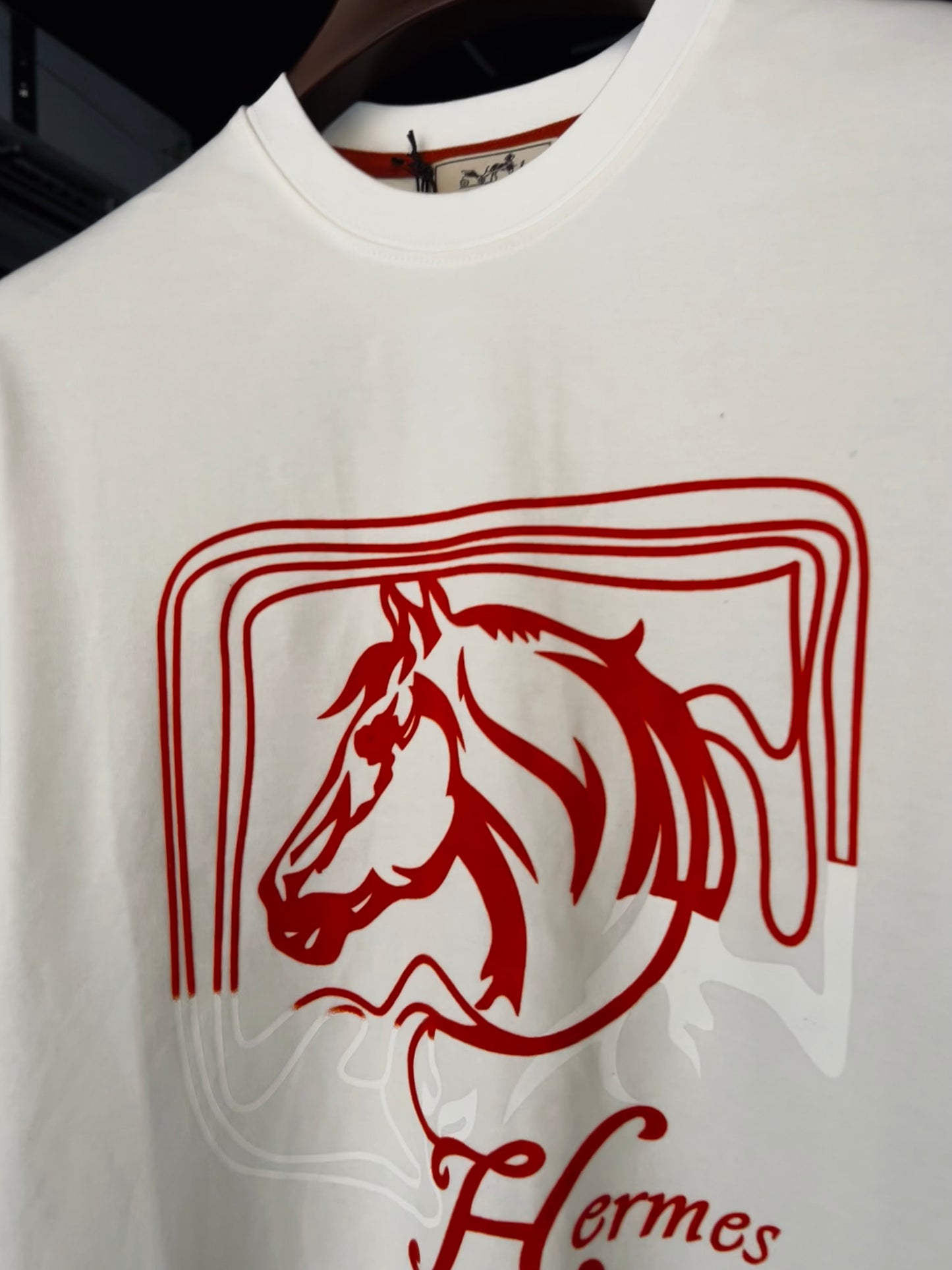 HERMES Prancing Horse Graphic T-shirt White