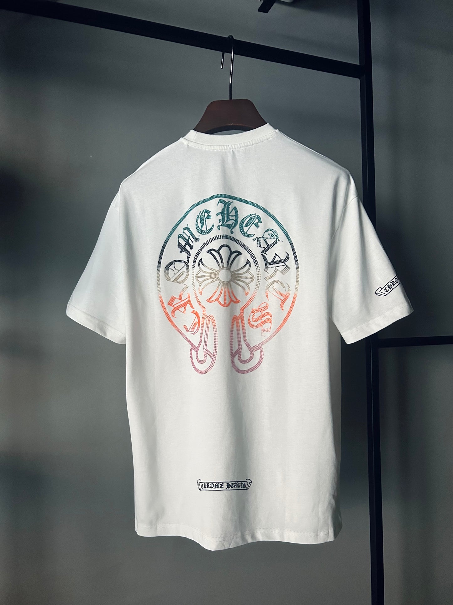 Chrome Hearts Classic Horseshoe Logo Short Sleeve T-shirt White