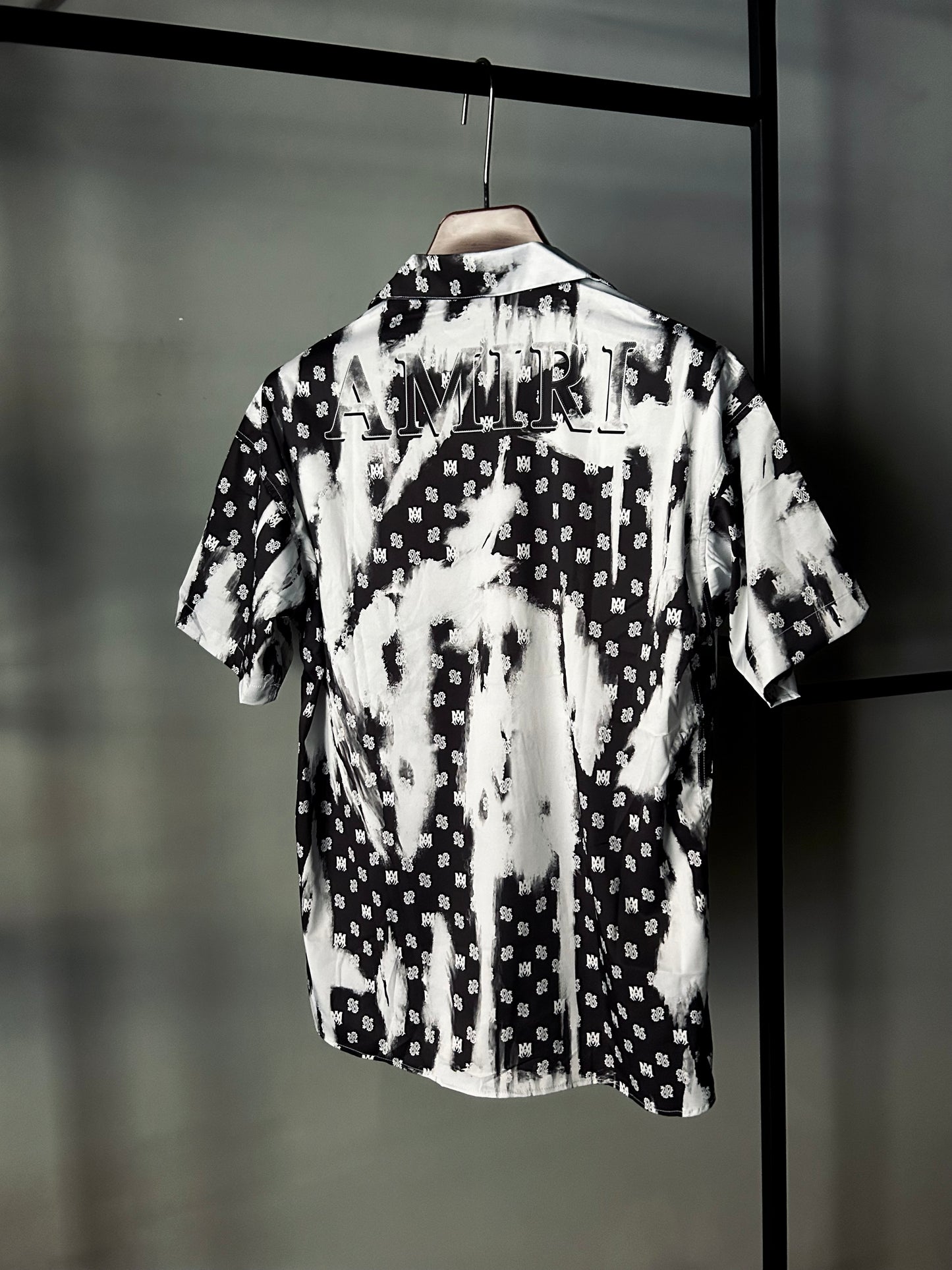 AMIRI Black Silk Paisley Bowling Shirt