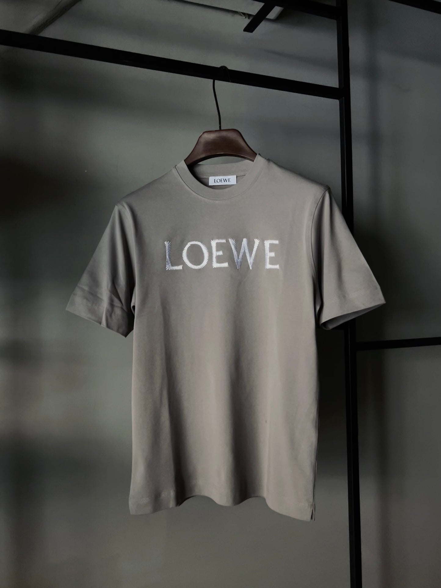 LOEWE Embroidered T-shirt Grey