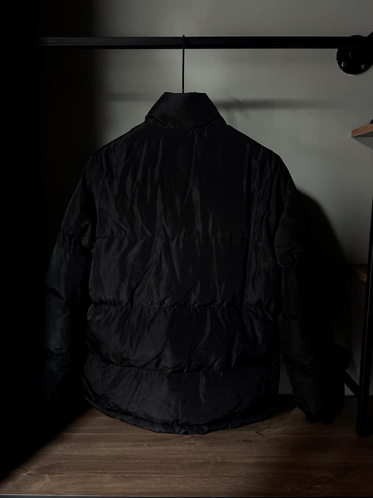 Gucci - Web stripe satin down jacket Black