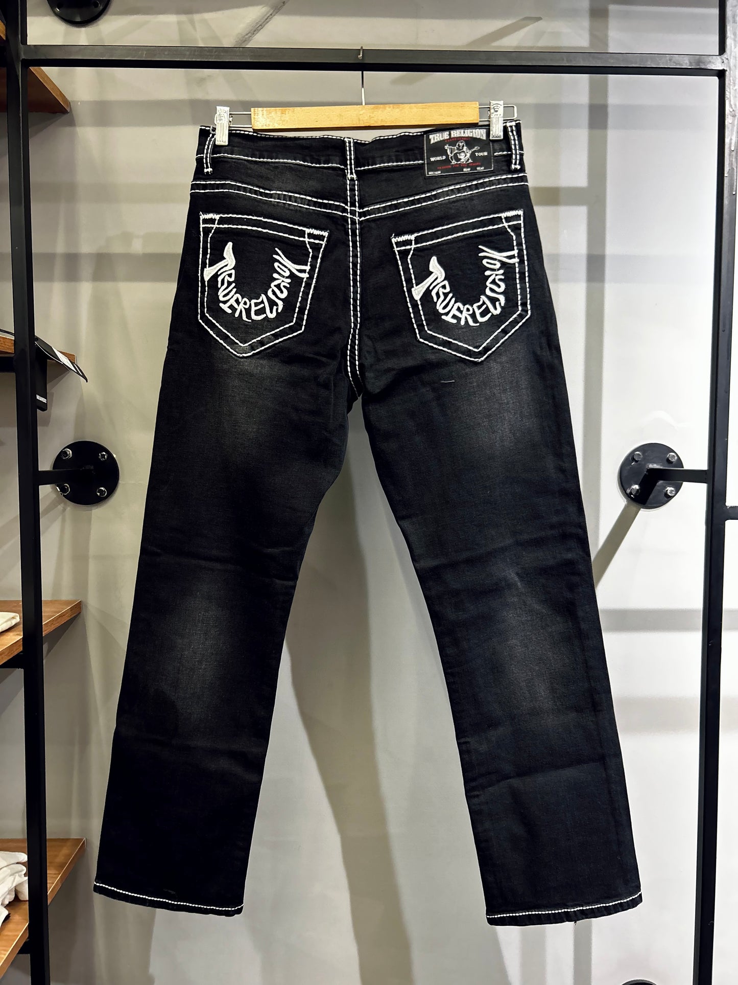TRUE RELIGION RICKY SUPER T STITCH STRAIGHT JEANS
