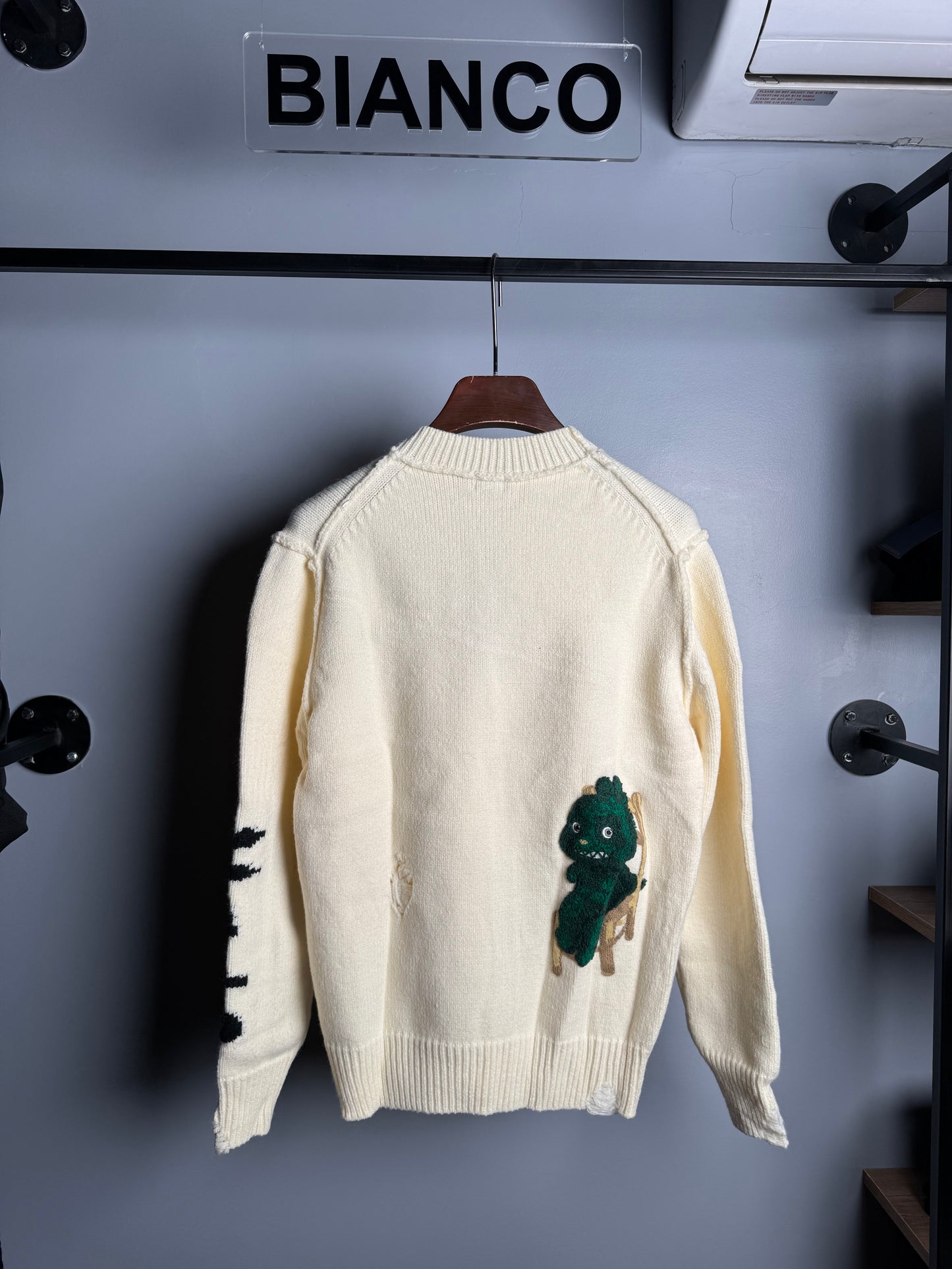 Dior Signature Sleeve Knit – Off White