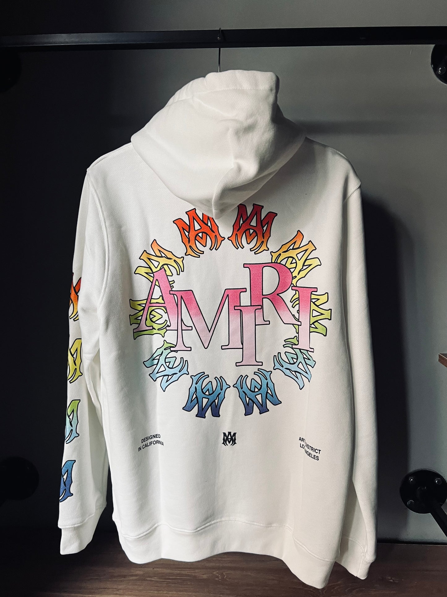 AMIRI spectrum logo hoodie “white”
