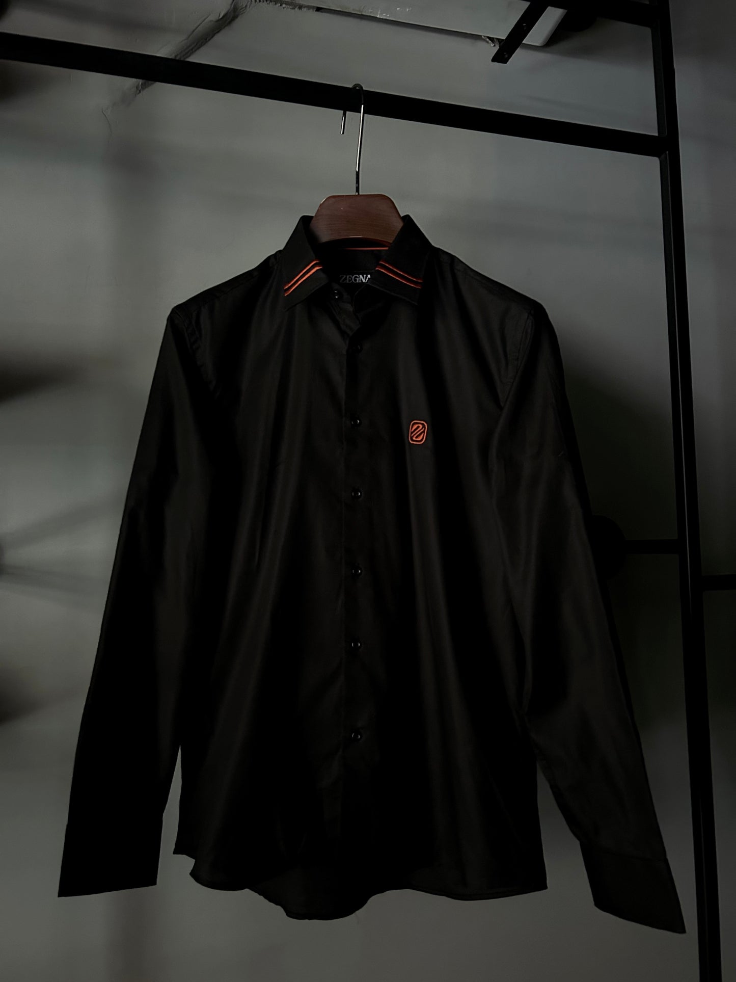 Zegna Linen Silk Shirt Nlack