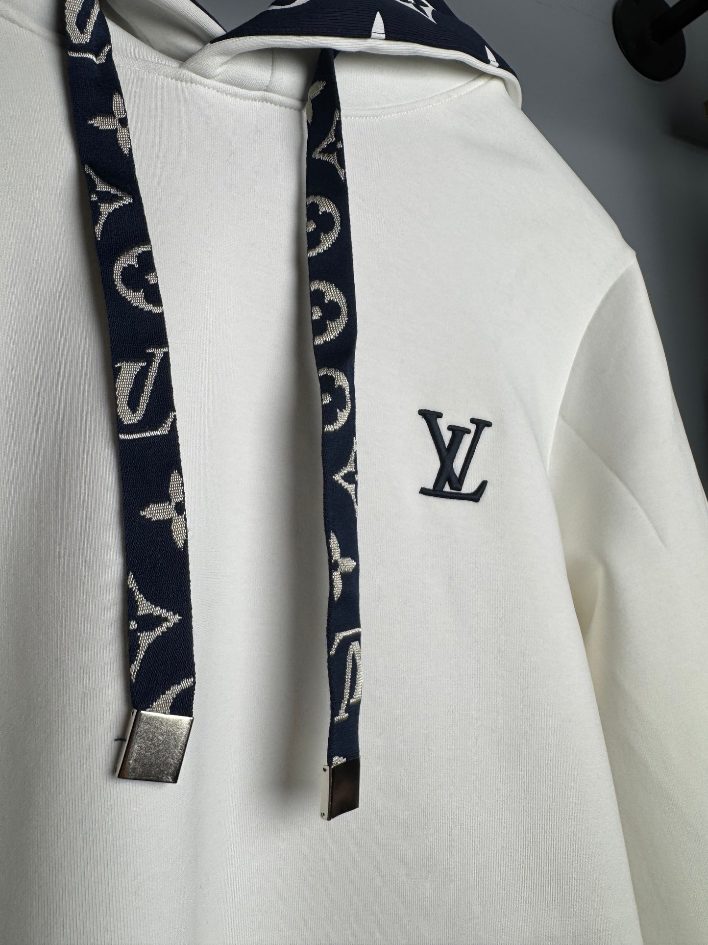 Louis Vuitton White Essential Monogram Hoodie