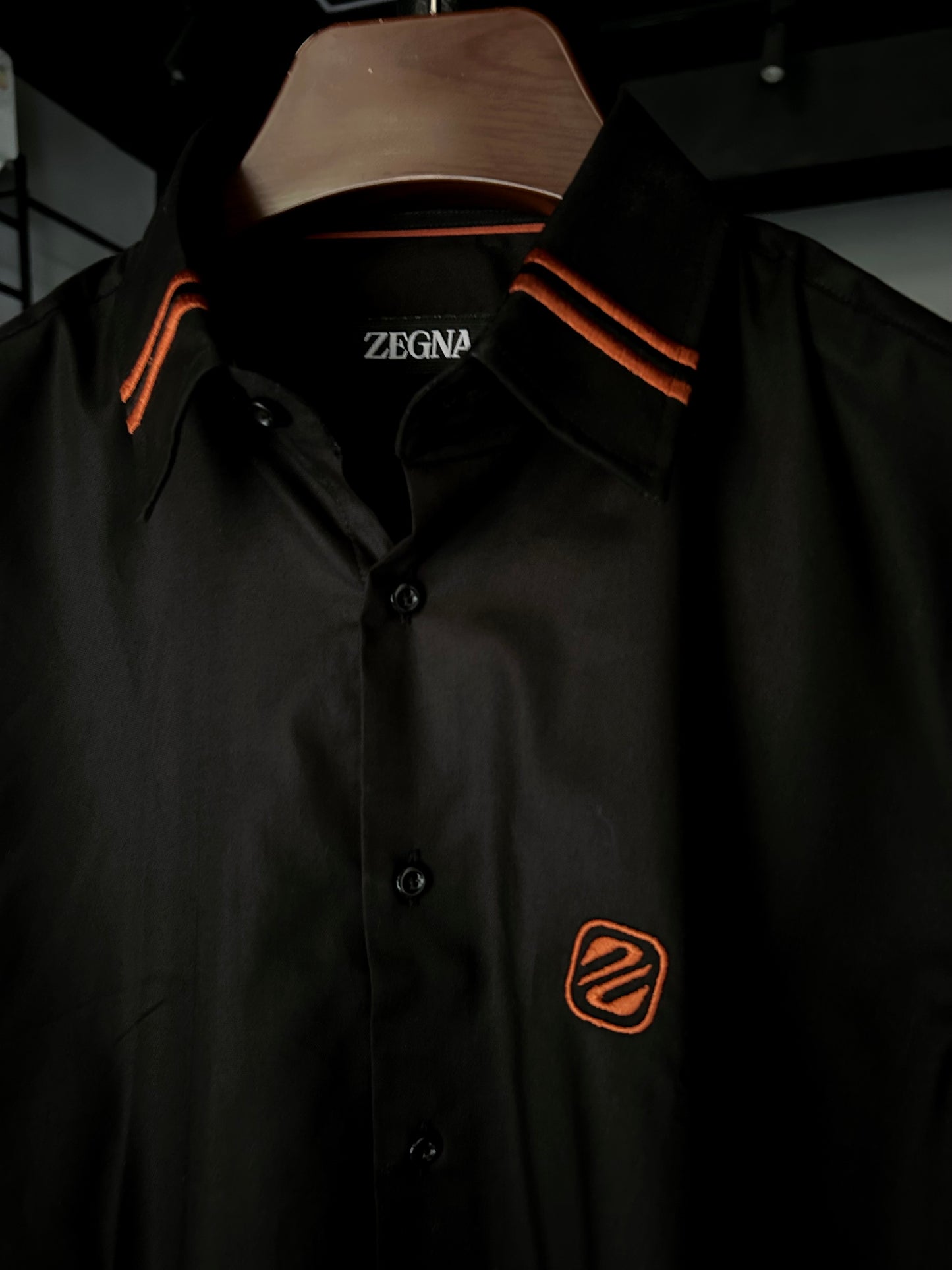Zegna Linen Silk Shirt Nlack