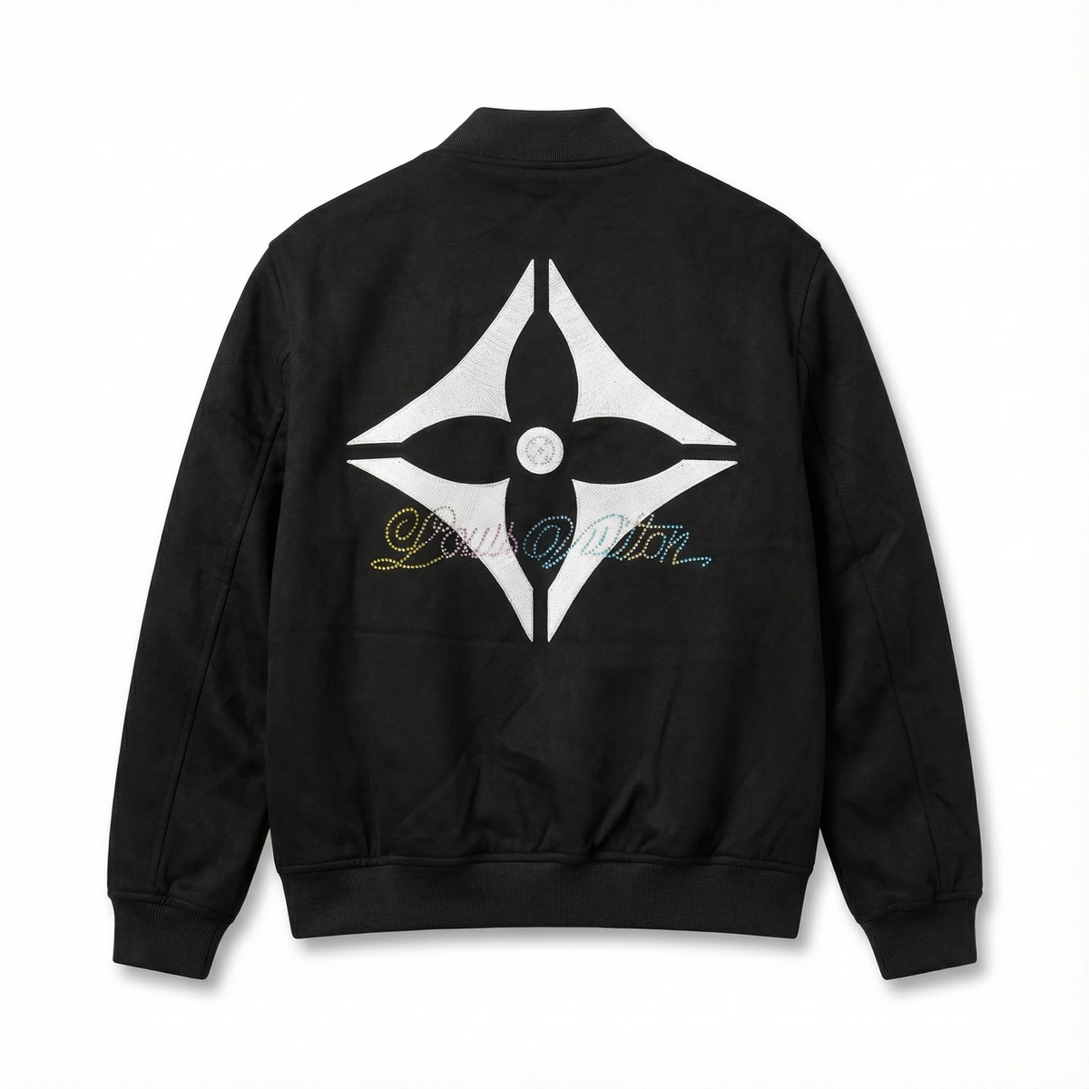 Louis Vuitton Men’s Black Bomber Jacket – Embroidered Logo