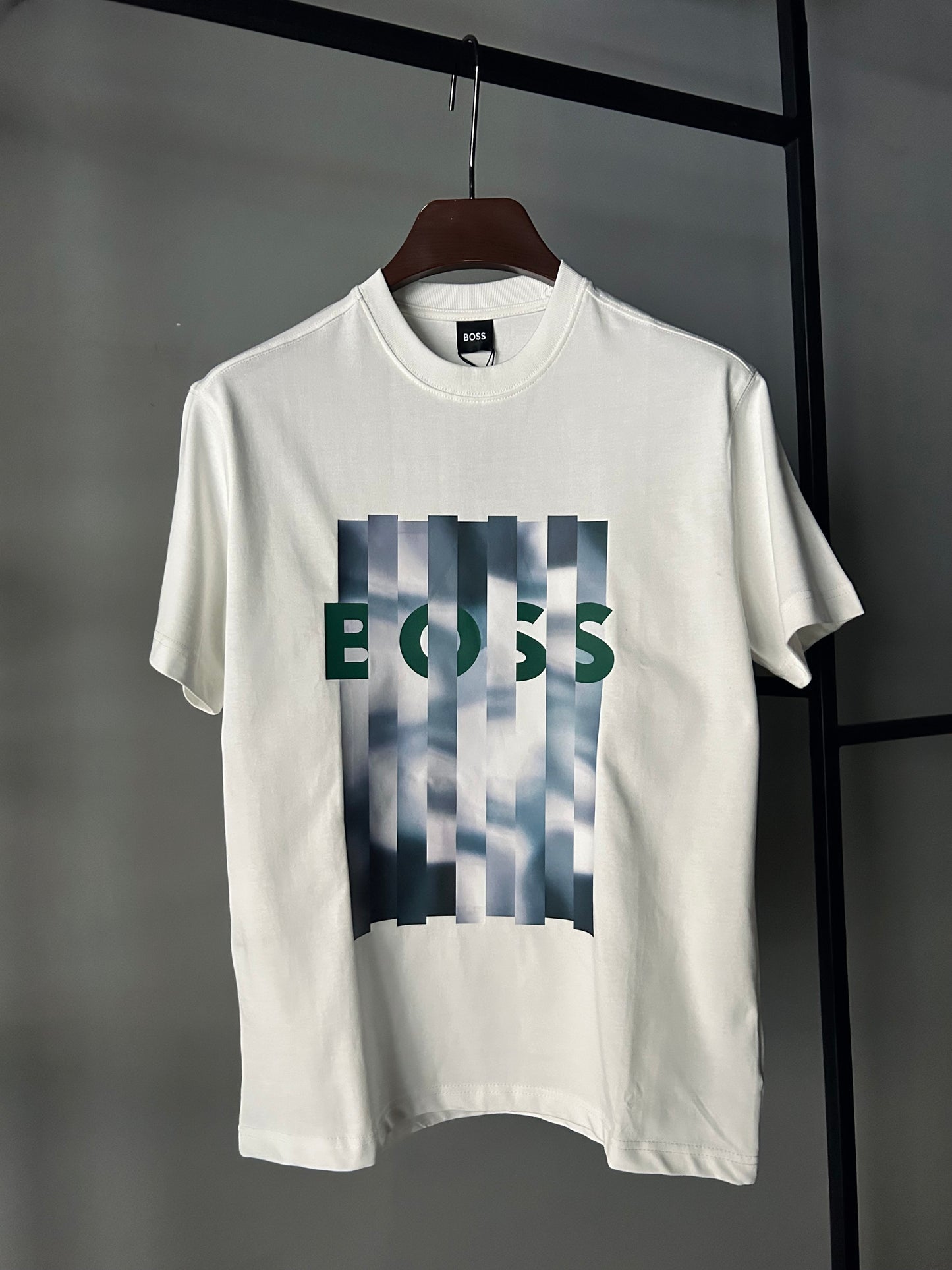 BOSS - Cotton-jersey regular-fit T-shirt with seasonal artwork - White