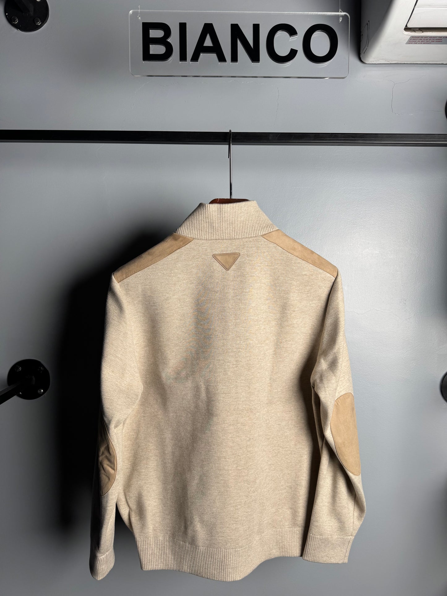 Prada Luxury Zip-Up Jacket with Suede Shoulders