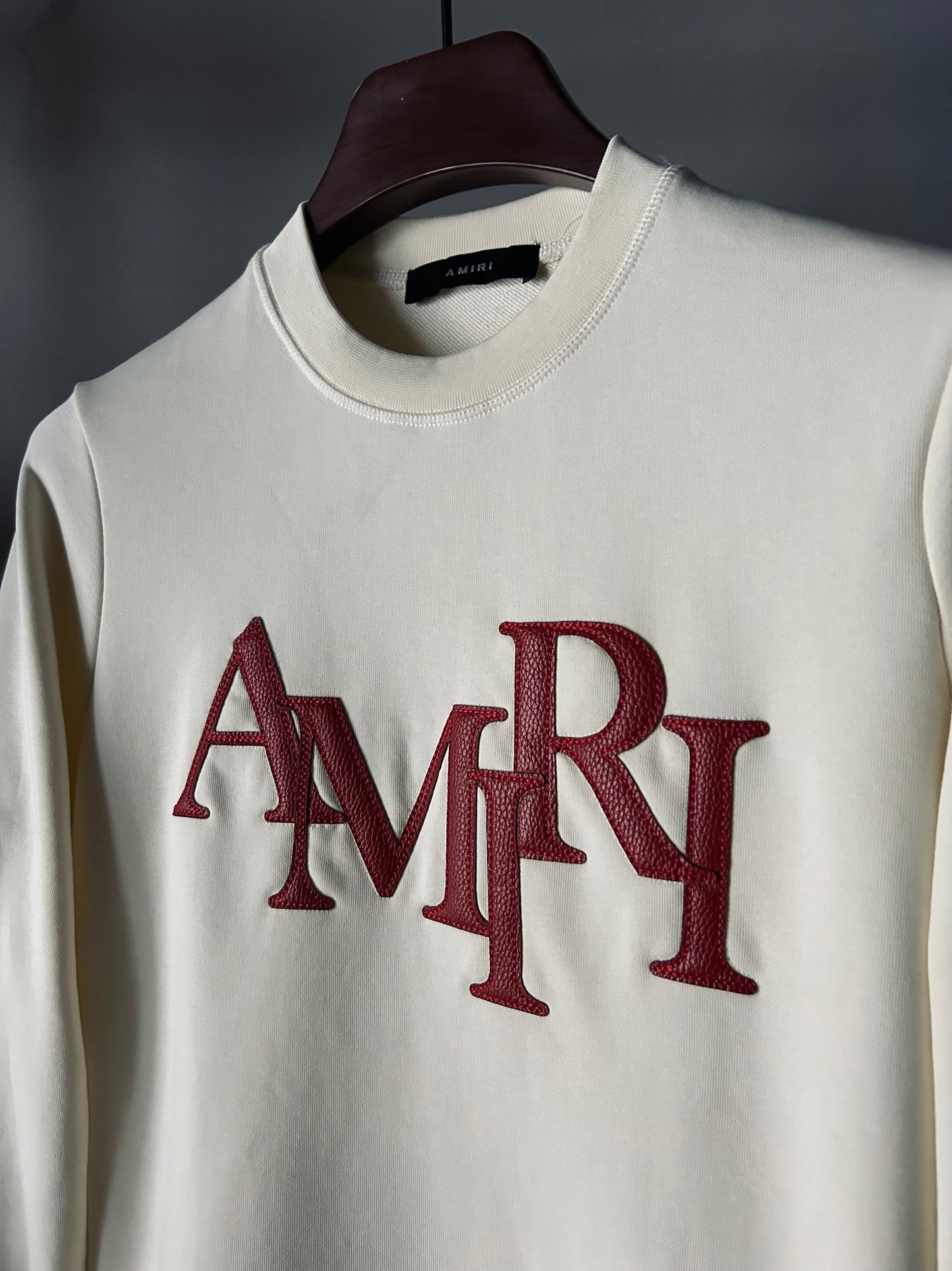 AMIRI Leather Logo Sweatshirt