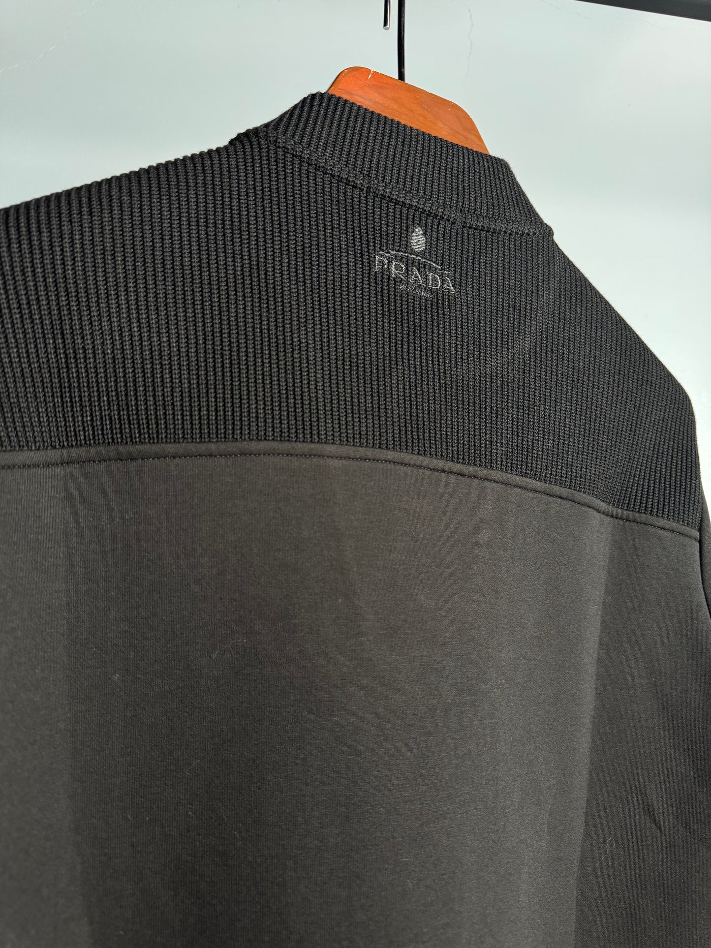 Prada Signature Nylon Pocket Knit – Black