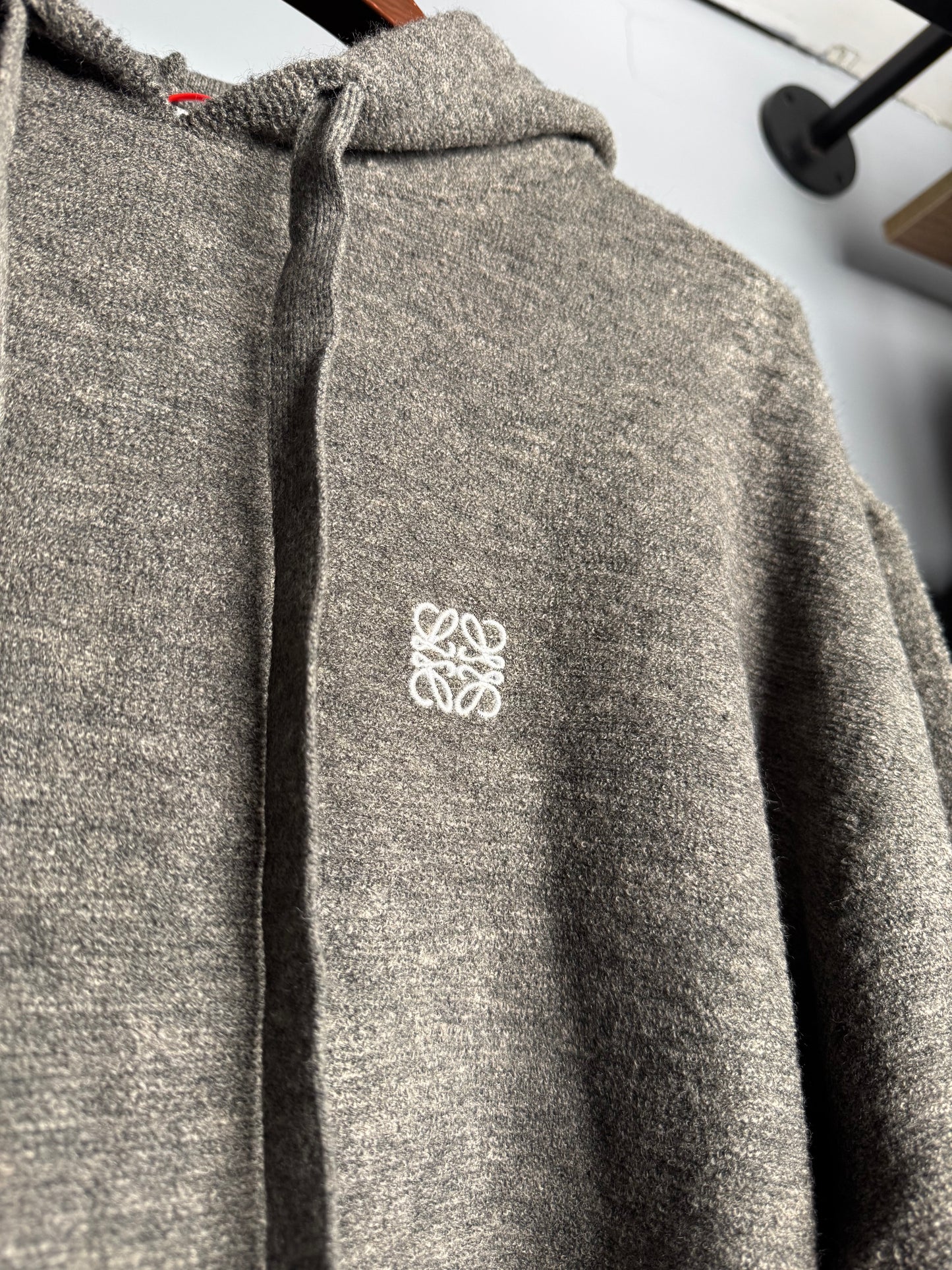 Loewe Embroidered Anagram Hoodie – Grey