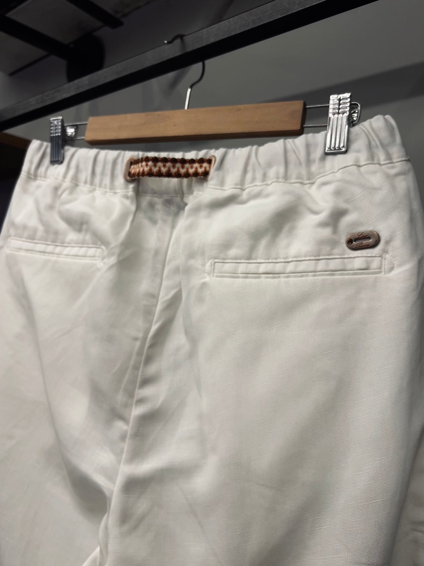 LORO PIANA Ruben Linen Pants White