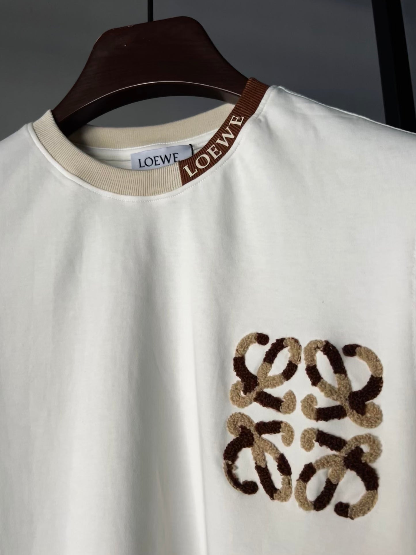 LOEWE Anagram Embroidered Logo T-shirt White