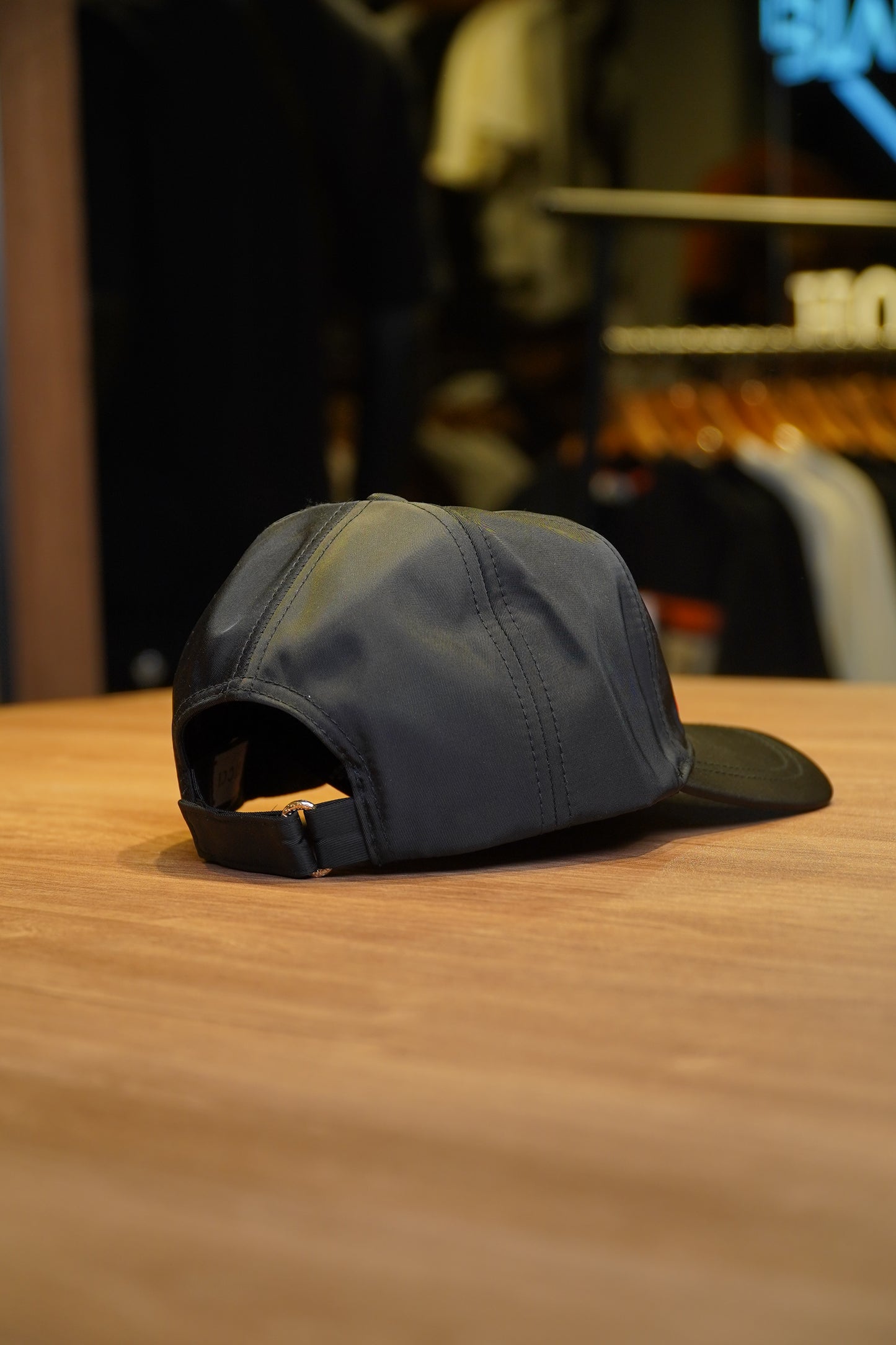Gucci Black Cap with Red Embroidered Logo