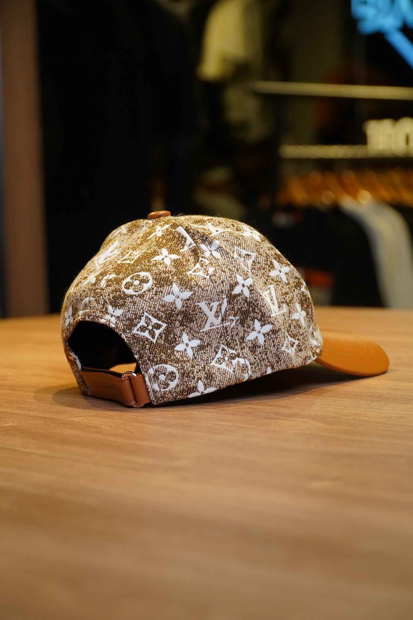 Louis Vuitton Monogram Jacquard Cap Brown Leather Visor