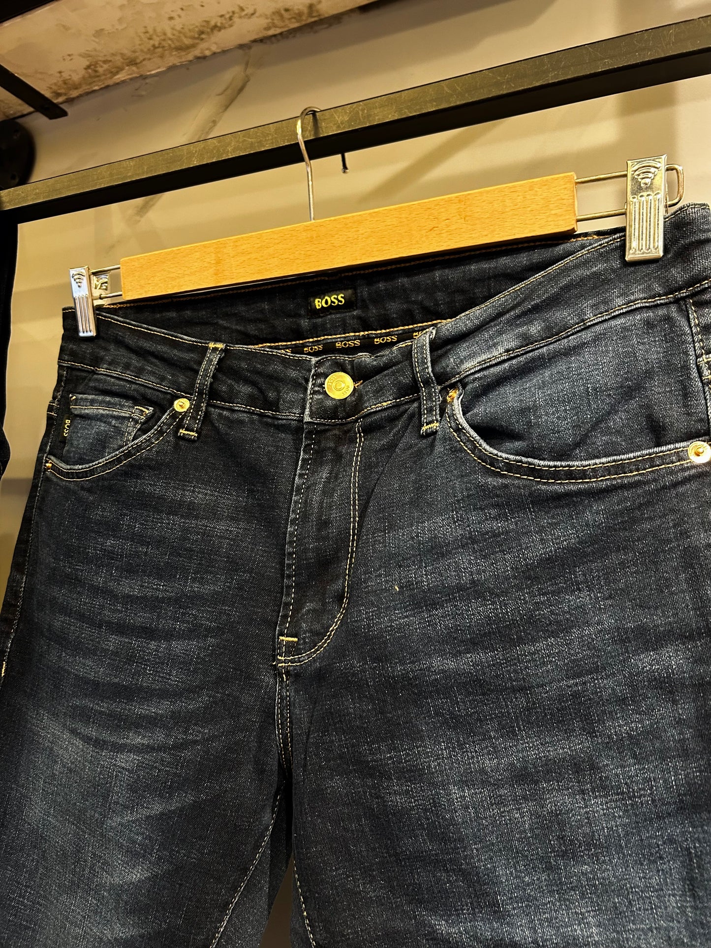 BOSS Delaware Slim Fit Jeans Dark Wash Blue