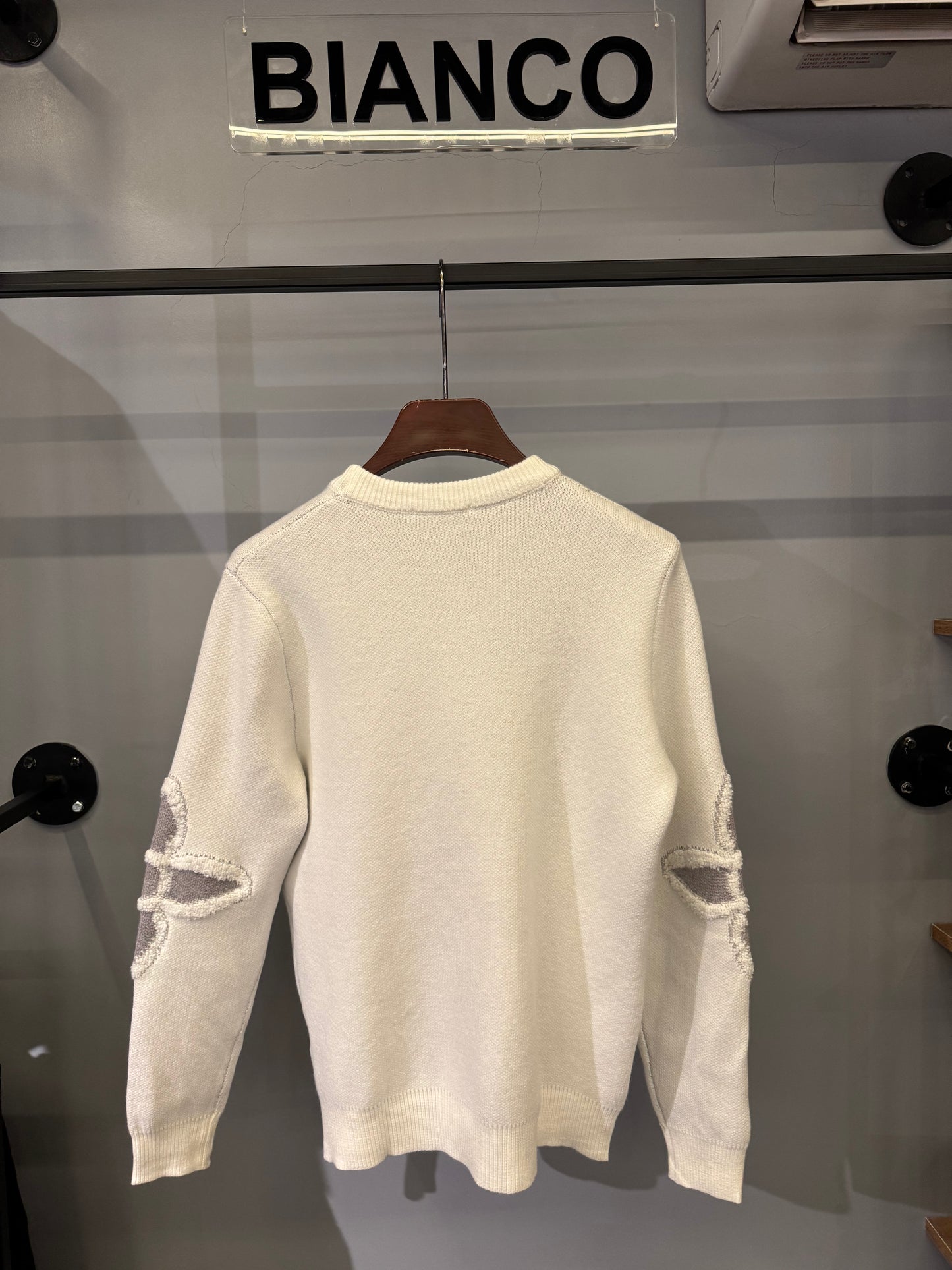 LV Knit Crewneck – Grey Patch