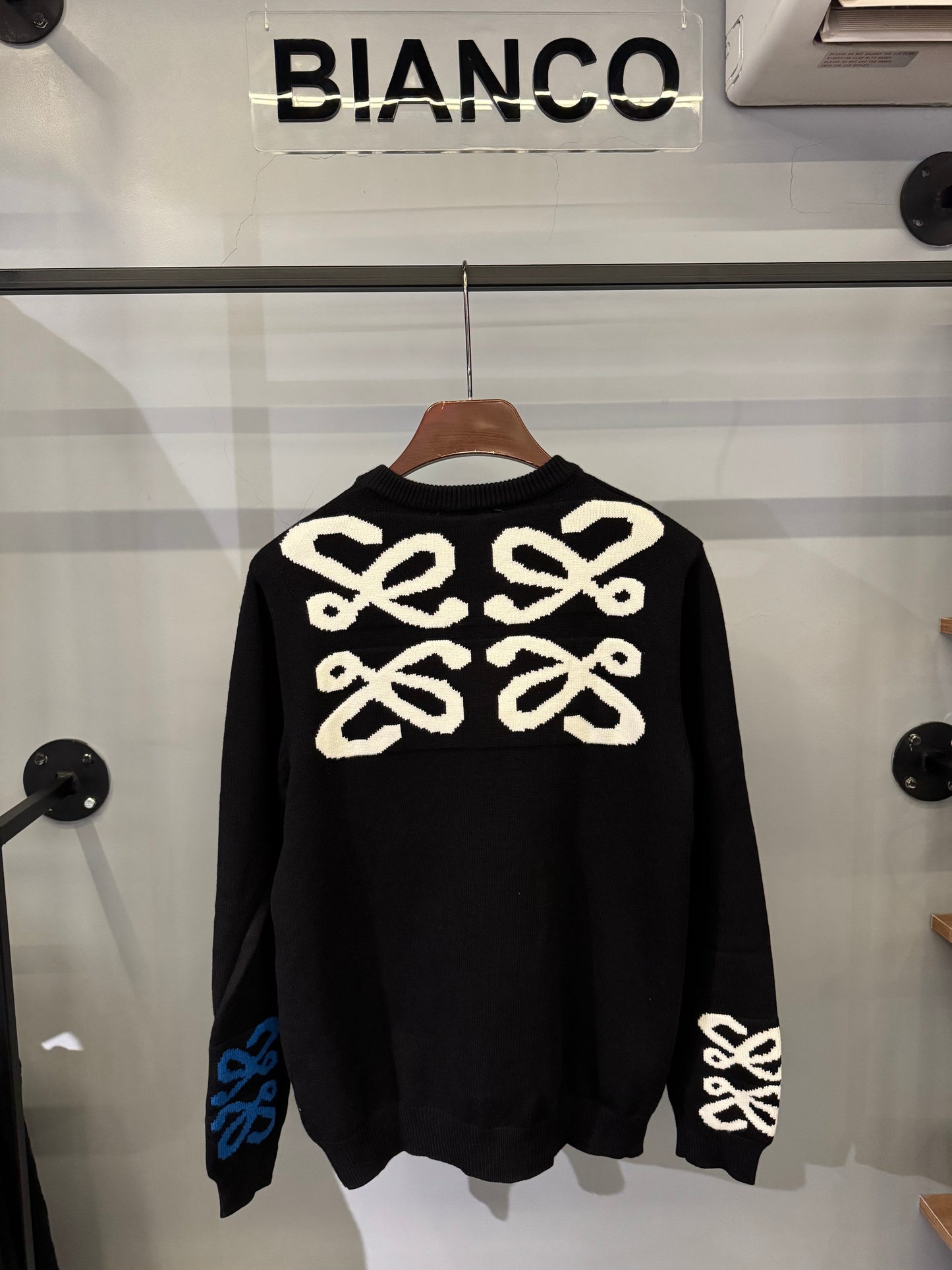 Loewe Multicolor Anagram Knit Sweater – Black