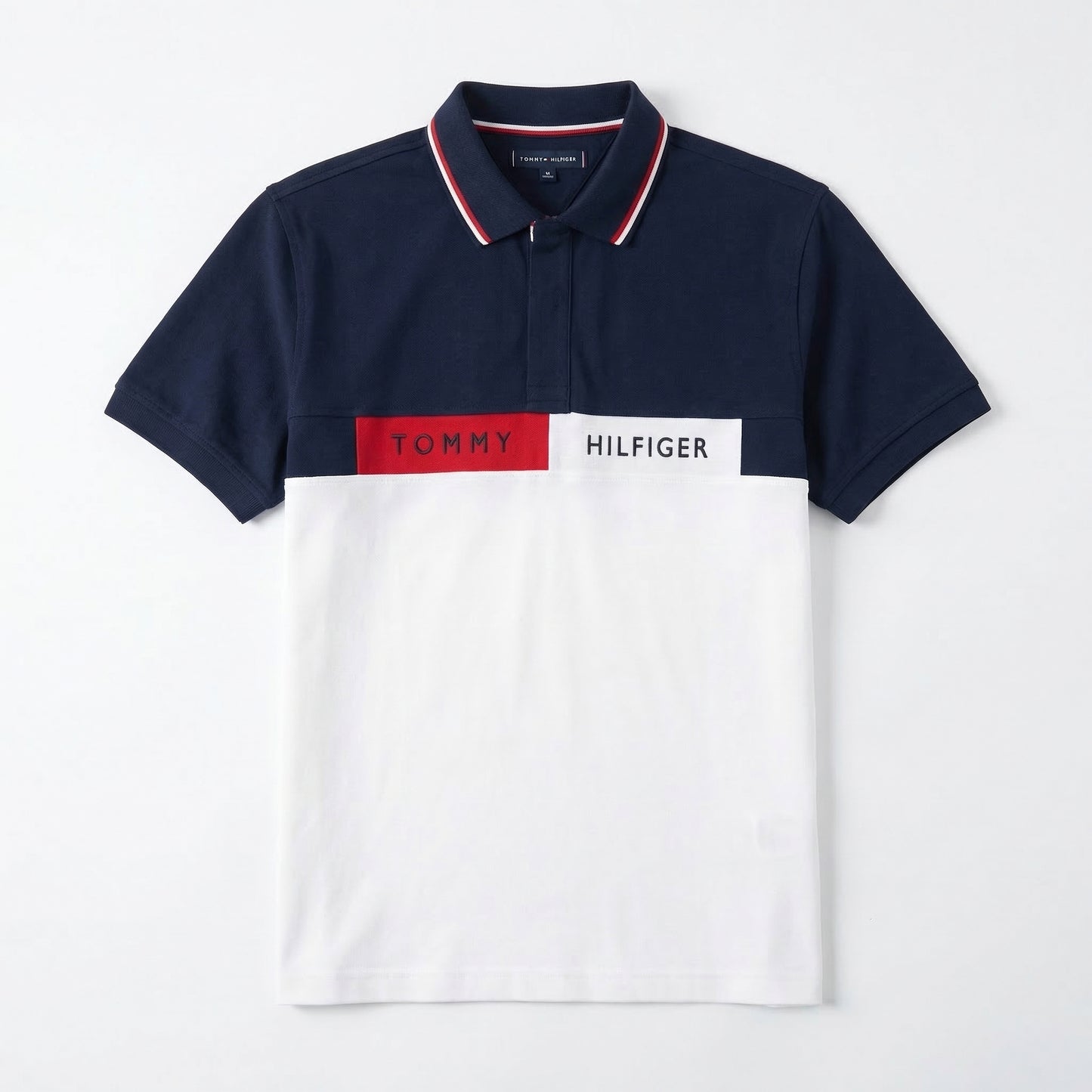 TOMMY HILFIGER ADAPTIVE MENS SLIM FIT COLORBLOCK POLO