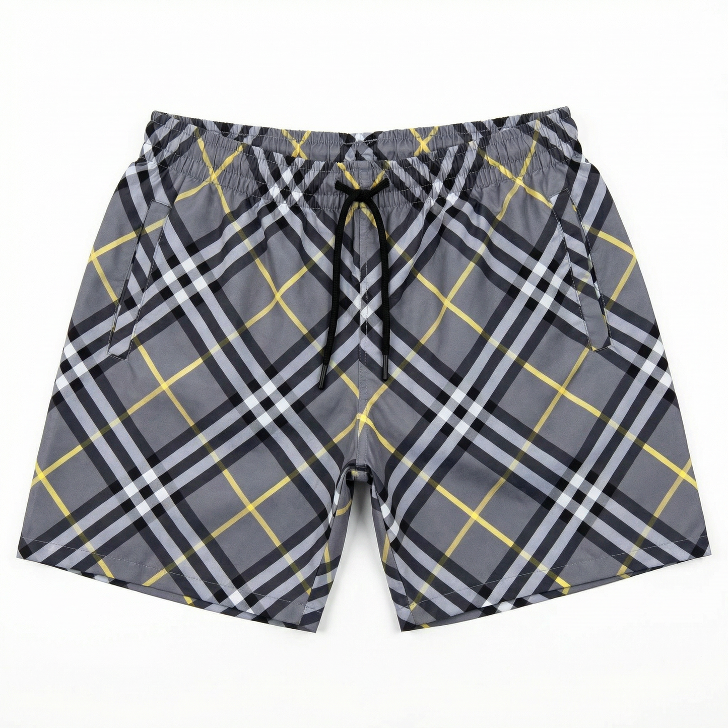 Burberry Iconic Check Pattern Swim Shorts – Grey