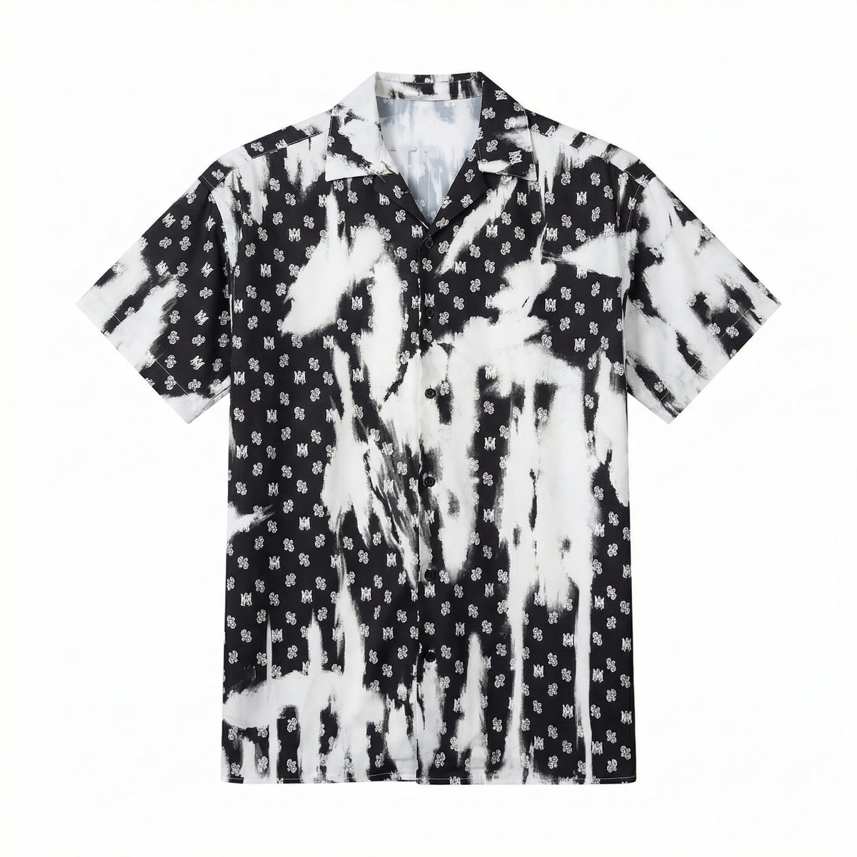 AMIRI Black Silk Paisley Bowling Shirt