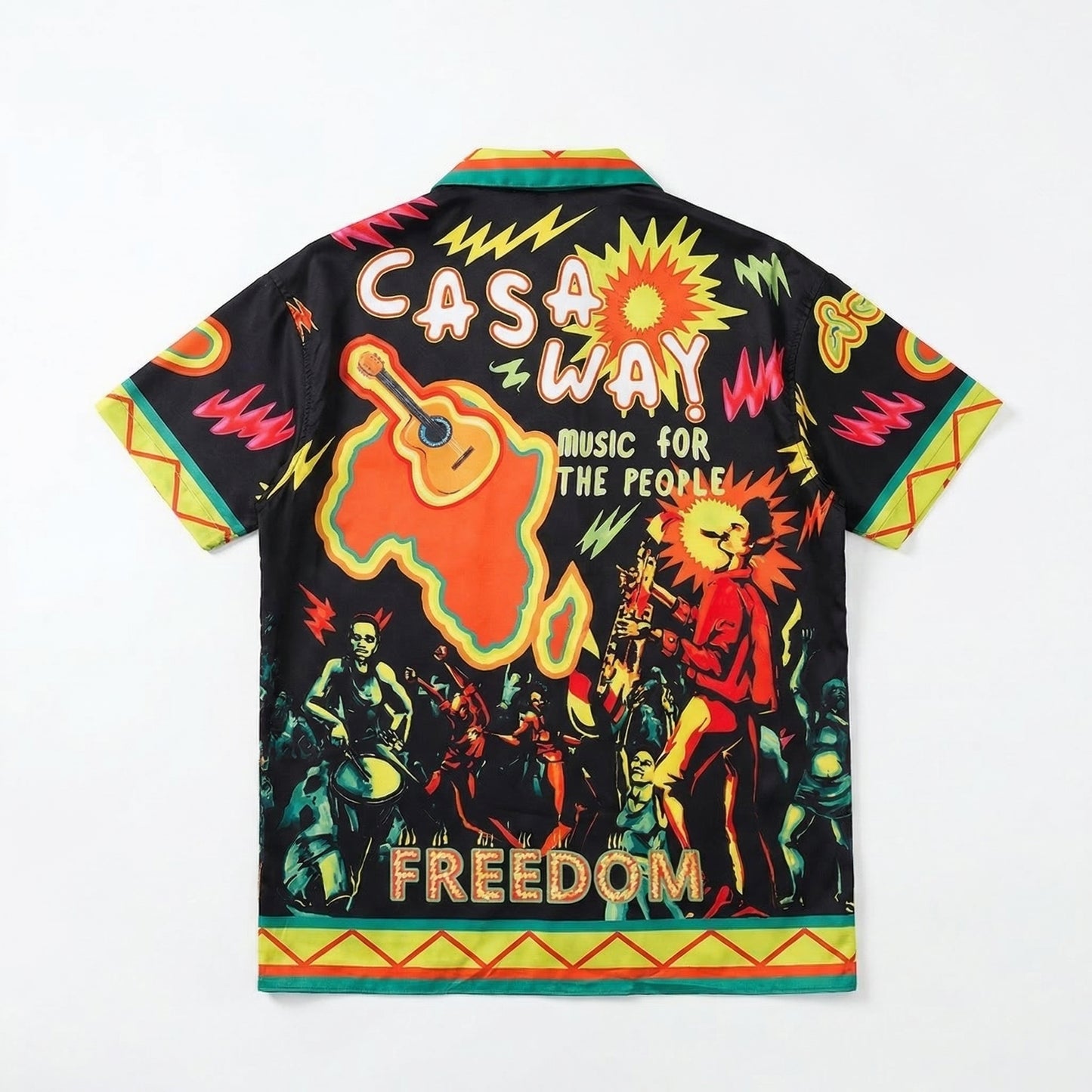 Casablanca Cuban Collar Short-Sleeve Shirt 'Music For The People'