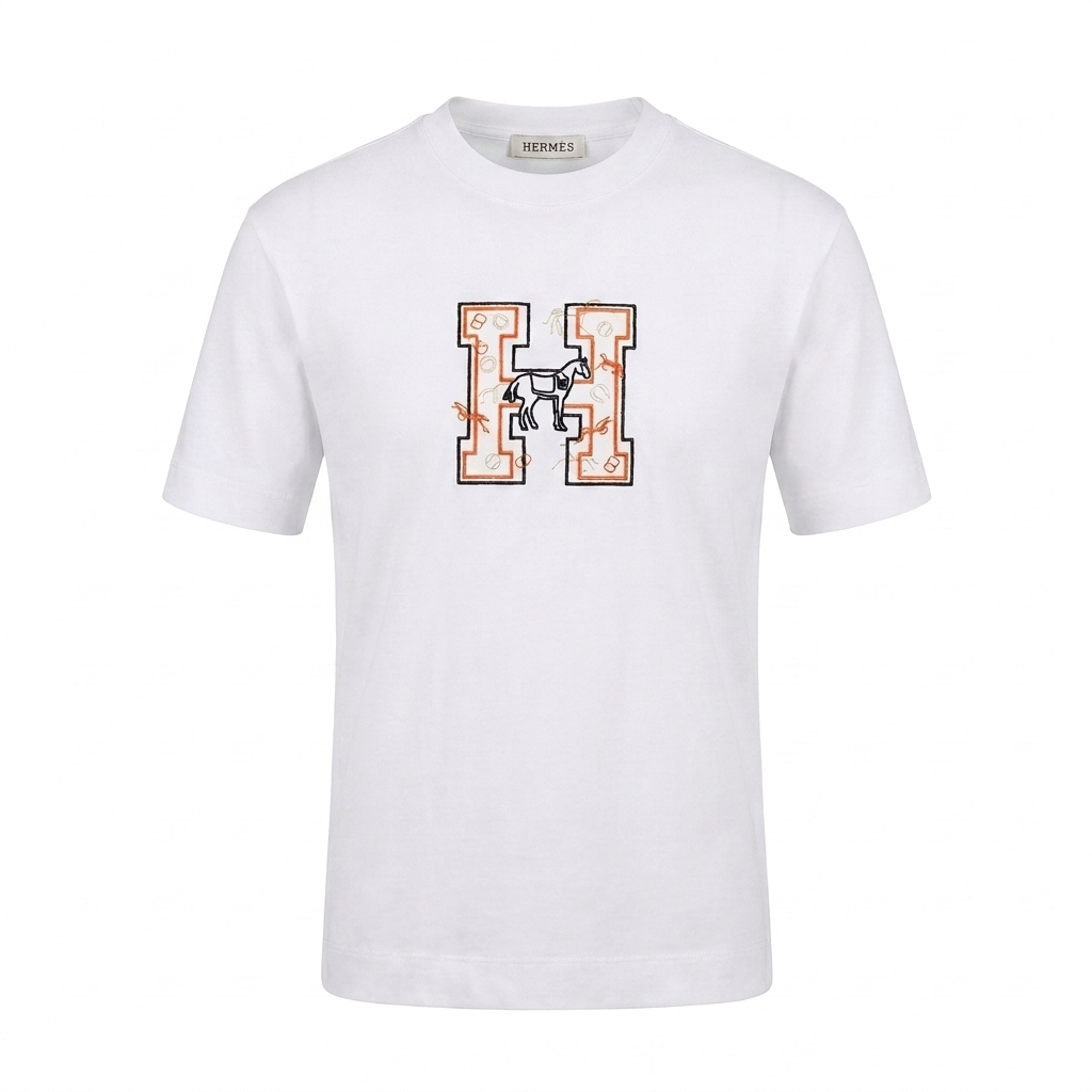 Hermès Graphic Logo T-Shirt – White