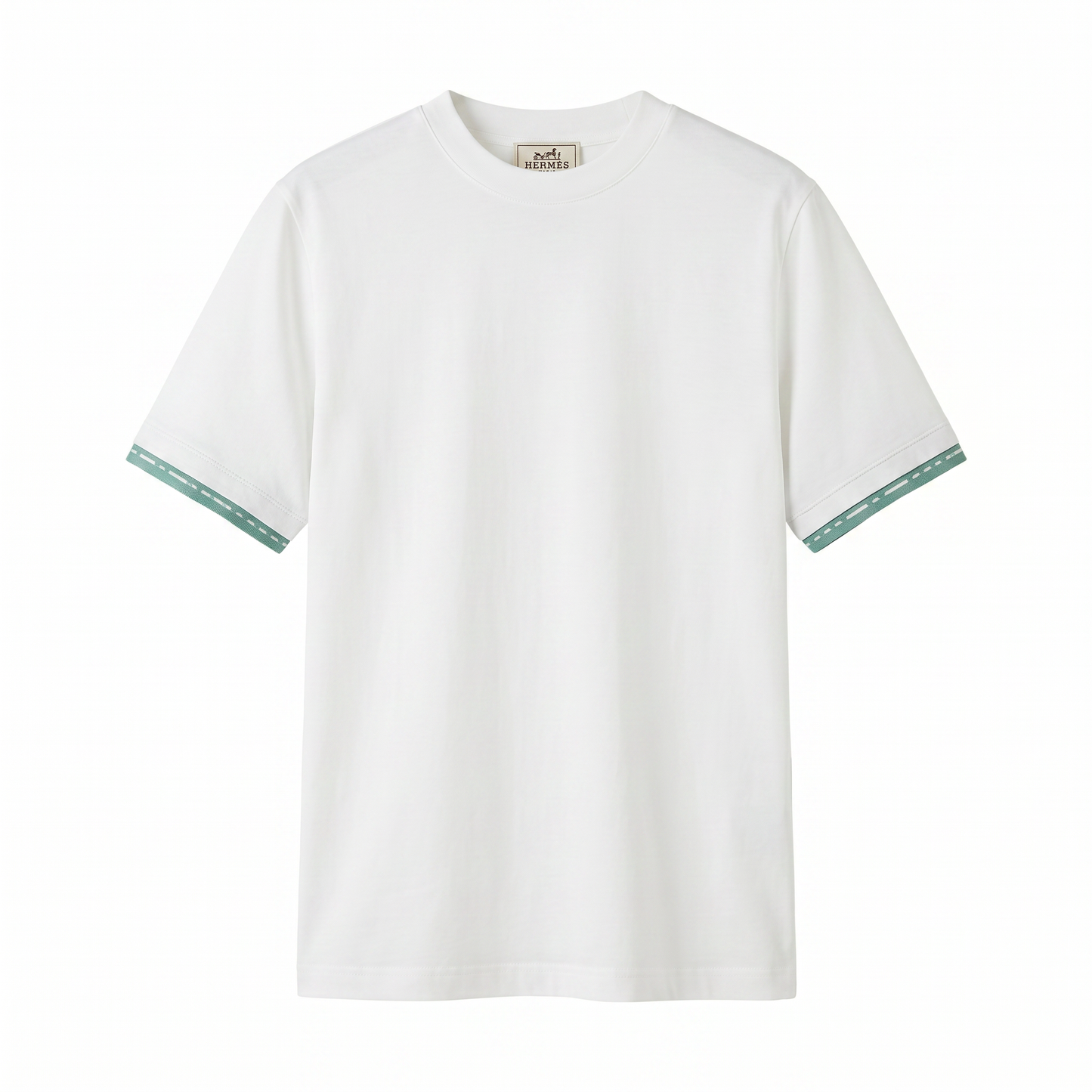 Hermès Minimal Sleeve Detail T-Shirt – White
