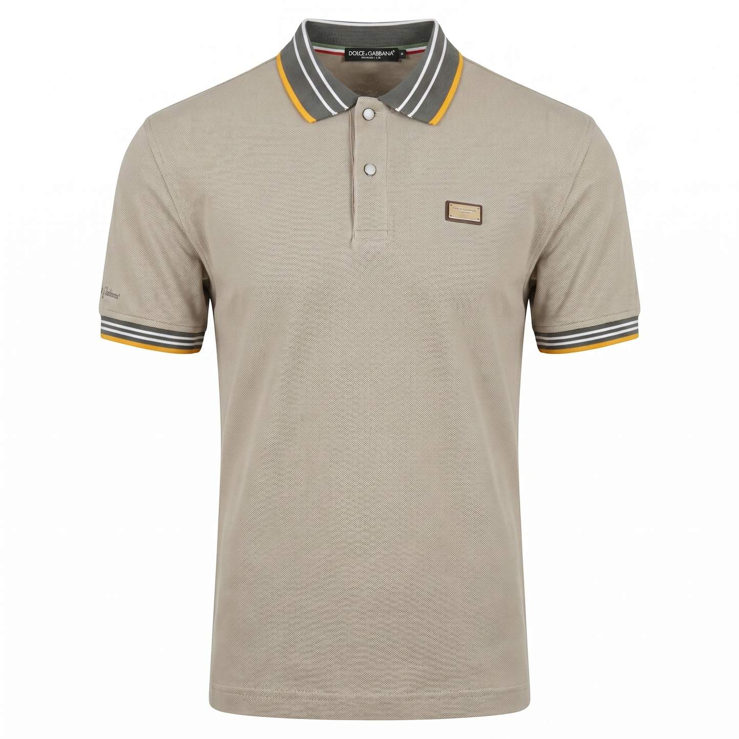 Dolce & Gabbana Classic Polo T-Shirt – Beige Edition
