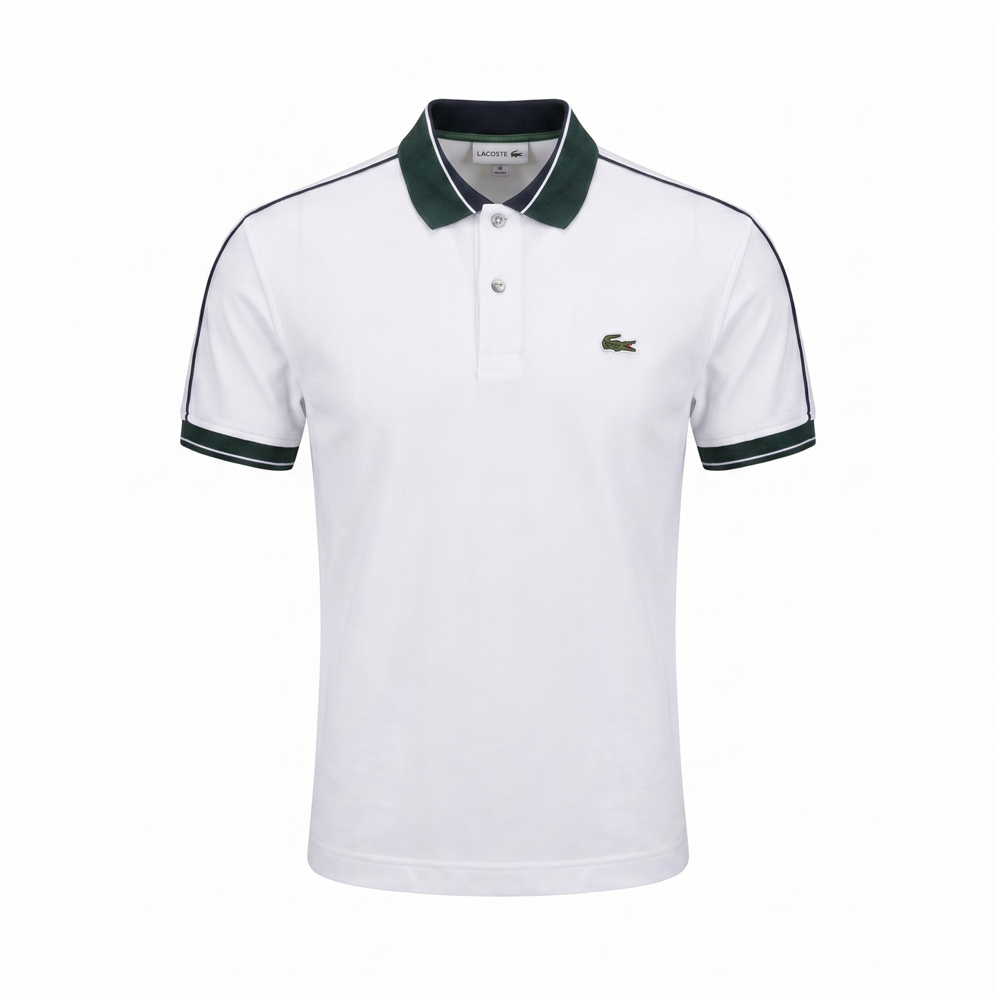 Lacoste Classic Polo T-Shirt – White & Green Contrast