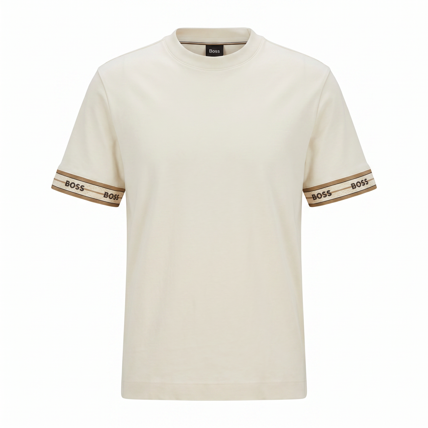 Boss Signature Sleeve T-Shirt – Beige Edition