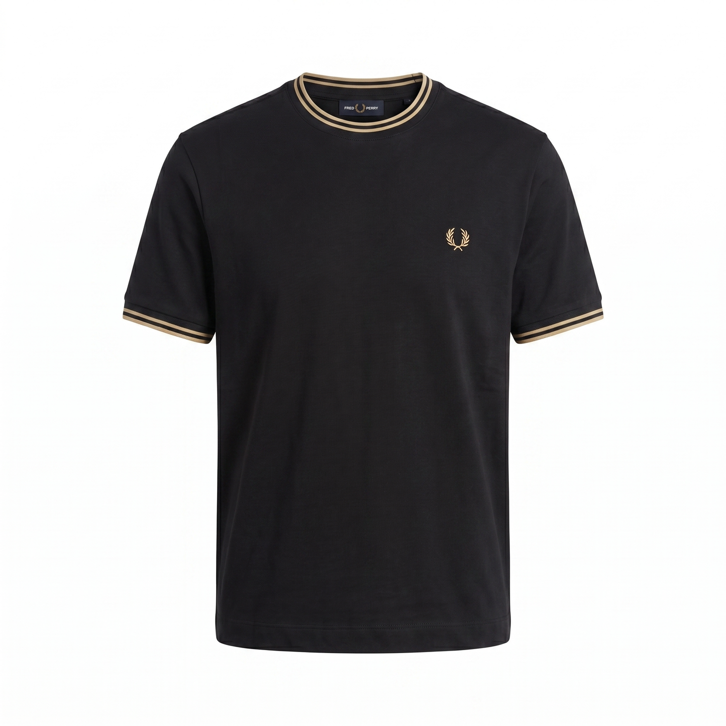 Fred Perry Signature Trim T-Shirt – Black & Gold Edition