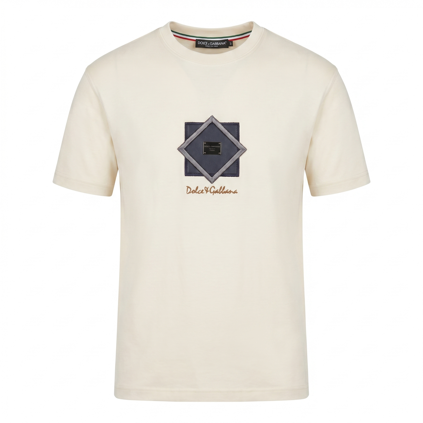 Dolce & Gabbana Signature Badge T-Shirt – Cream