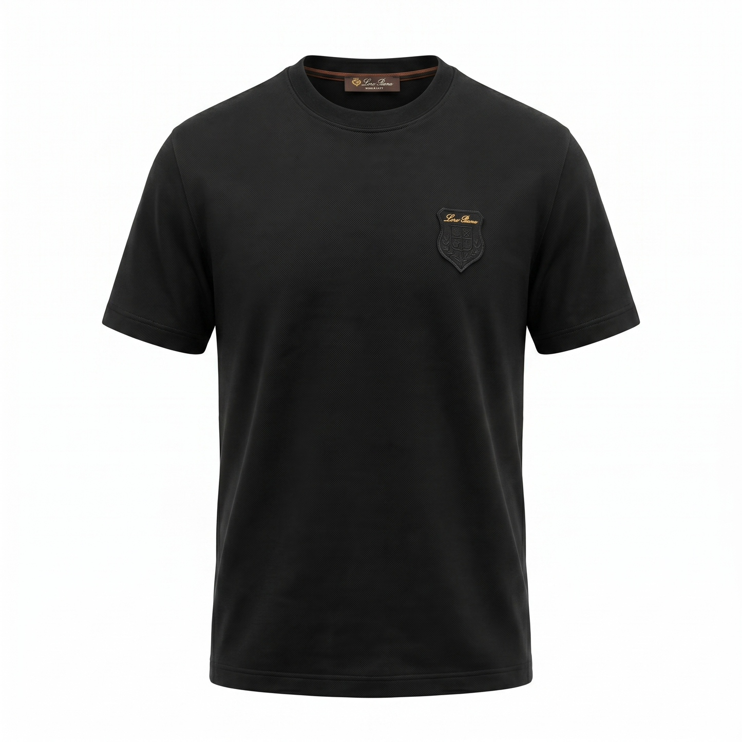 Loro Piana Crest Minimal T-Shirt – Black