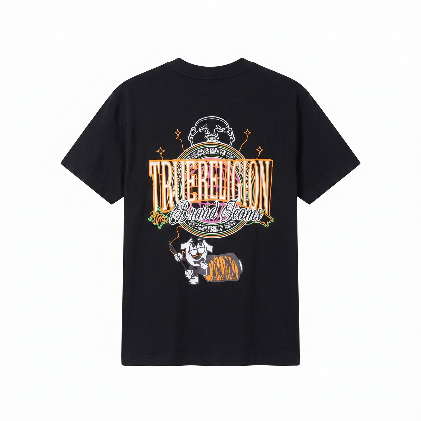True Religion Go Stitch Graphic Black T-Shirt