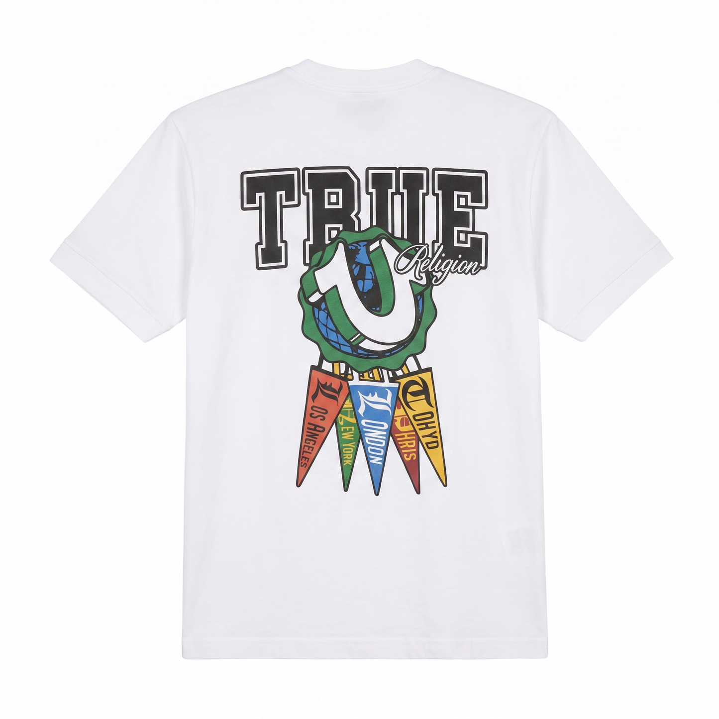True Religion Global Cities Graphic White T-Shirt