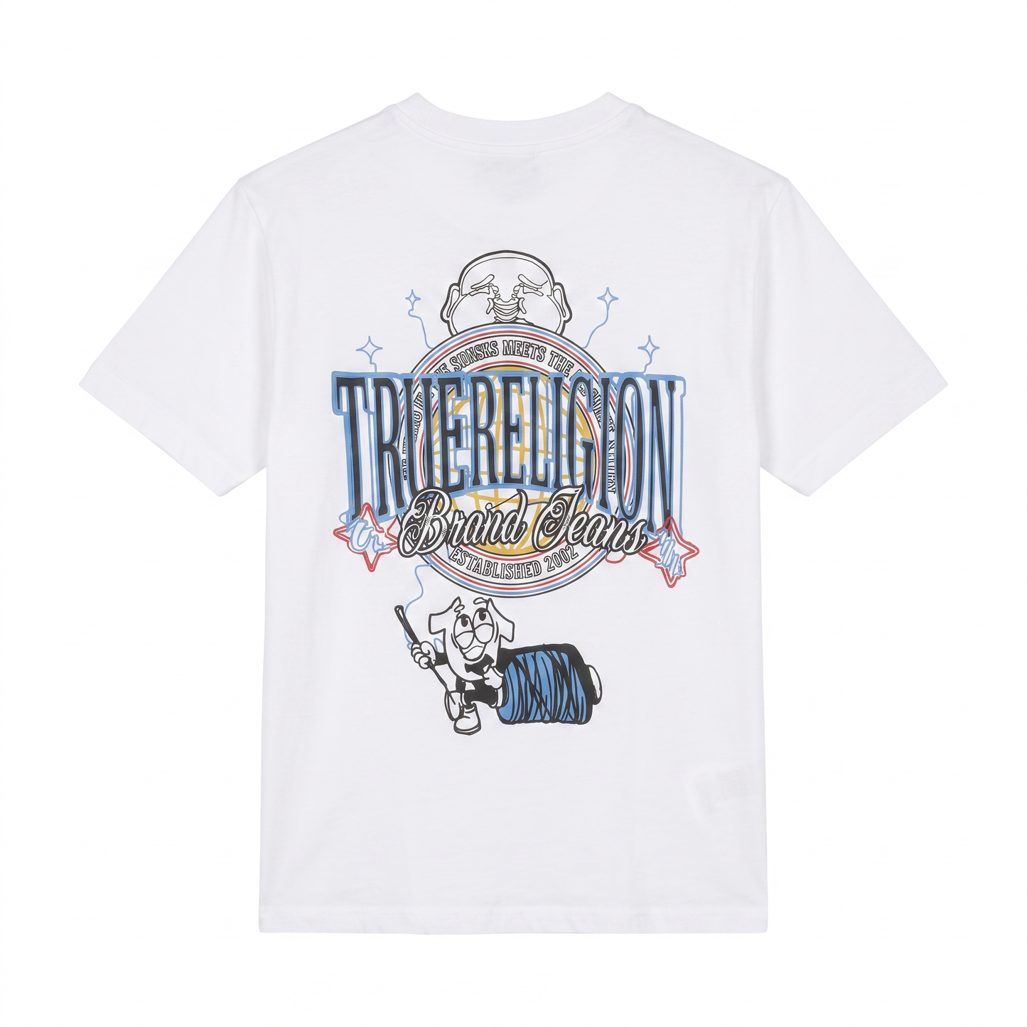 True Religion Go Stitch Graphic White T-Shirt