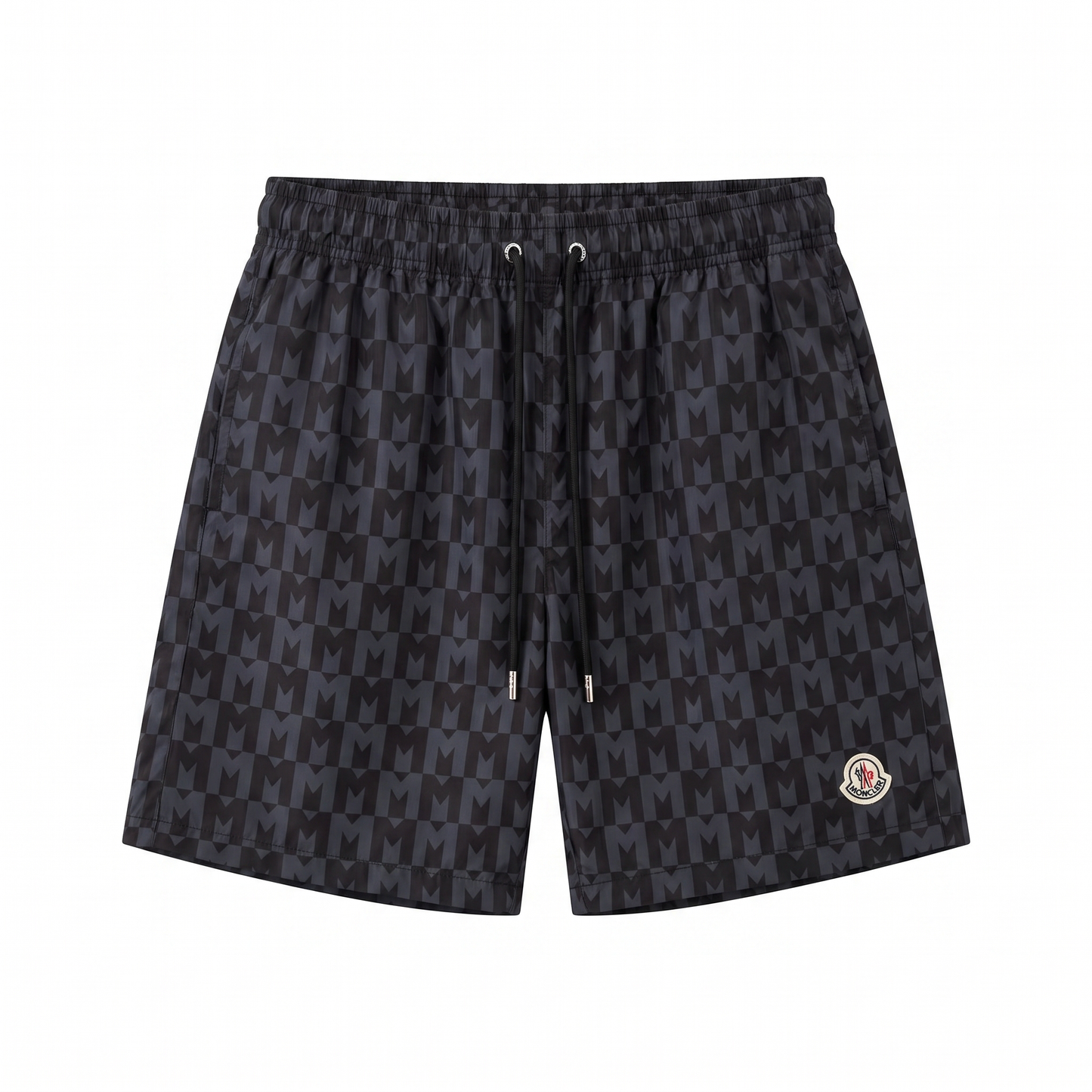 Moncler Monogram Print Swim Shorts - Black