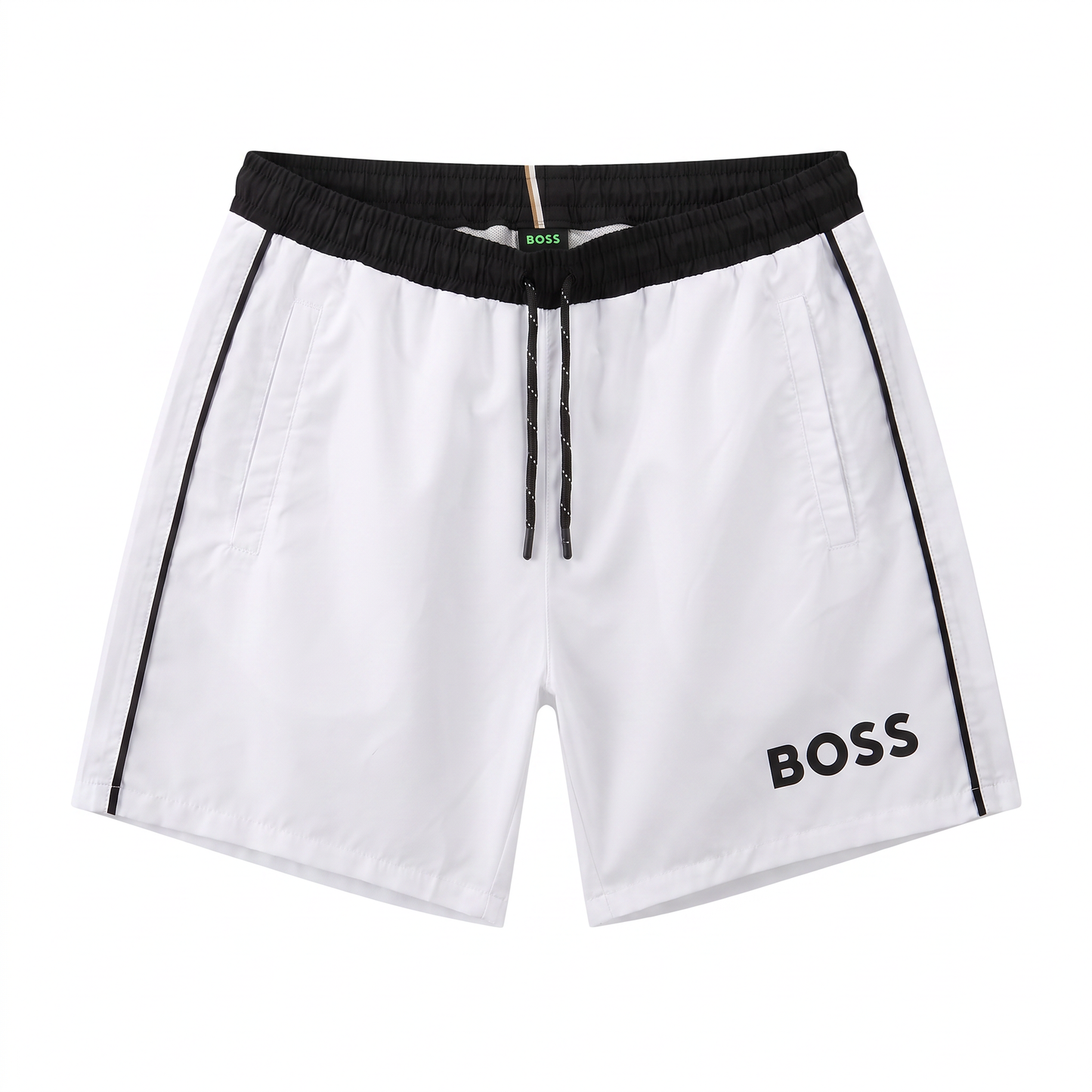 BOSS Logo Swim Shorts - White