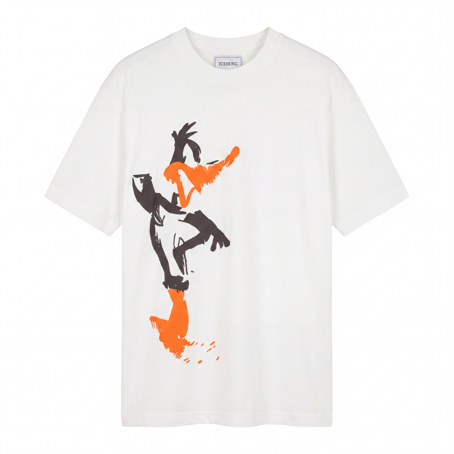 Iceberg Signature Graphic Cotton T-Shirt – Optic White