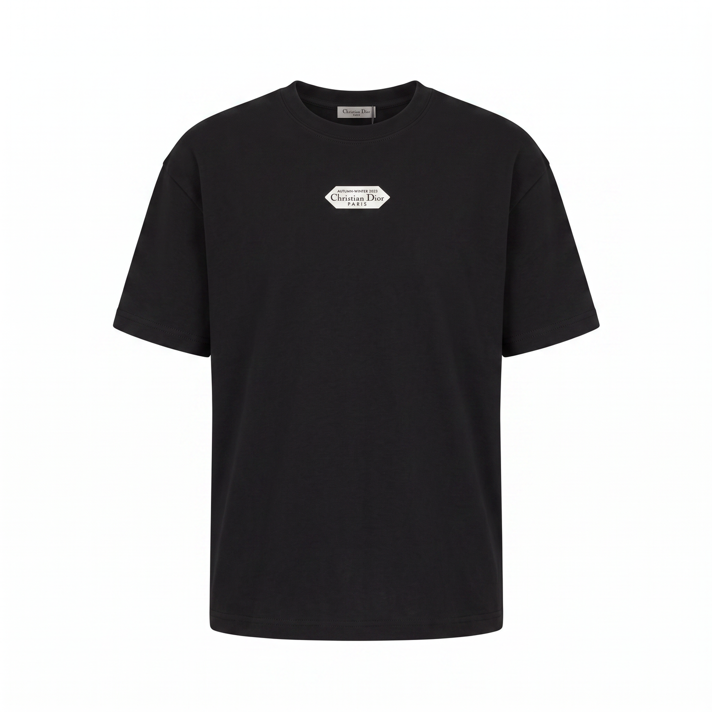 Christian Dior Black Cotton T-Shirt with Autumn