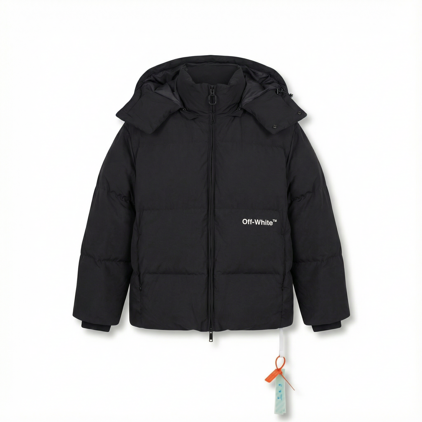 Off White Hooded Puffer “Black”