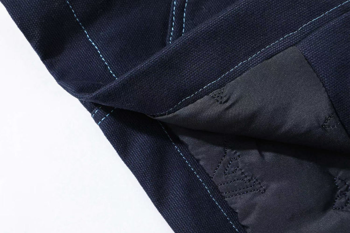 Canvas Workwear Zip Jacket with Shearling Collar LOUIS VUITTON
