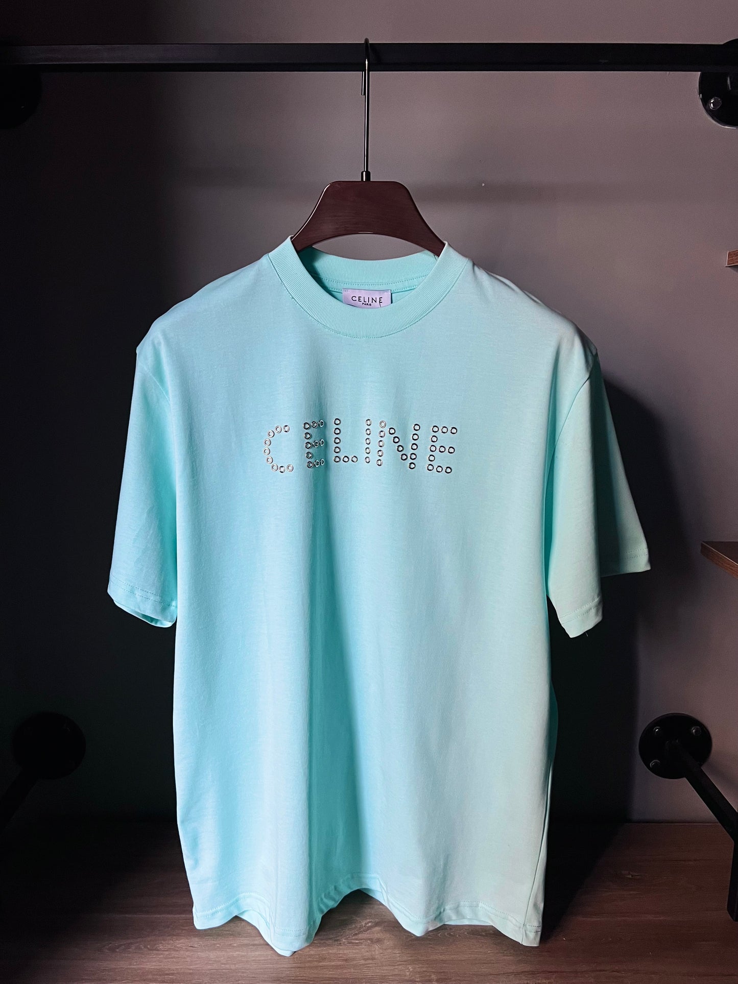 CELINE Embroidered Logo “Baby Blue”