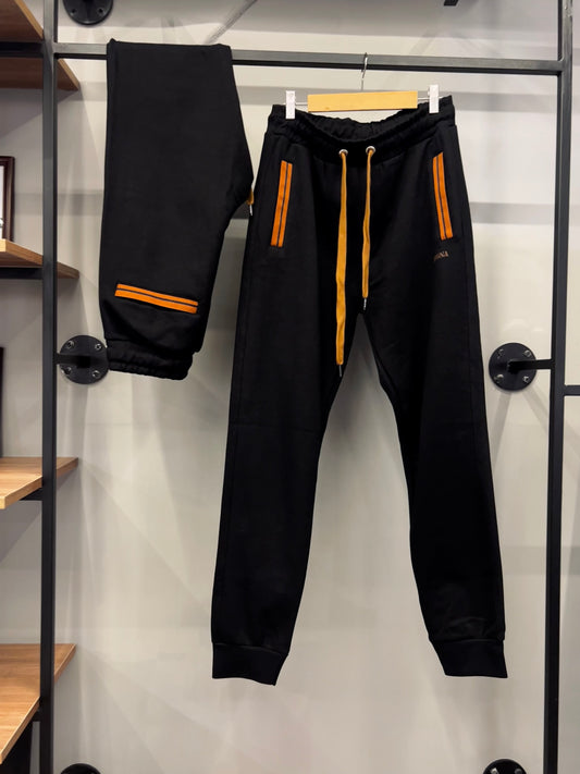 ZEGNA Embroidered Detail Sweatpants Black
